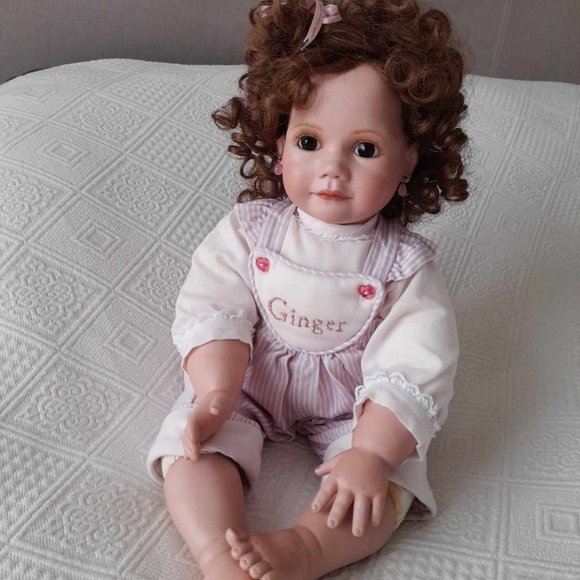 Vintage Porcelain Doll Ginger 1992 22in - Picture 3 of 7